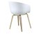 Cadeira Elegance Branco/Turquesa Wood em tecido - Imagem 2