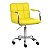 Cadeira Turquia Amarela em PU e Base Aranha Cromada - Imagem 1