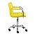 Cadeira Turquia Amarela em PU e Base Aranha Cromada - Imagem 3