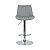 Banqueta Lille Cinza Claro em PU com Encosto Base Disco Altura Regulável - Imagem 2