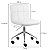 Cadeira Noruega Branco em PU Base Rodízio - Imagem 5