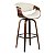 Banqueta Grife de Luxo Creme Base Madeira Altura 76 cm - Imagem 1