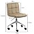 Cadeira Noruega Nude em PU Base Rodízio - Imagem 5