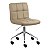 Cadeira Noruega Nude em PU Base Rodízio - Imagem 1