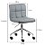 Cadeira Noruega Cinza Claro em PU Base Rodízio - Imagem 5