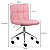 Cadeira Noruega Rosa em PU Base Rodízio - Imagem 5