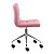 Cadeira Noruega Rosa em PU Base Rodízio - Imagem 3