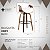 Banqueta Grife (Nicole) de Luxo Branco Base Madeira Altura 68 cm - Imagem 2