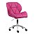 Cadeira Australia Pink em PU Base Estrela Rodízio - Imagem 1