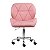 Cadeira Australia Rosa em PU Base Estrela Rodízio - Imagem 3