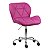 Cadeira Moscou Pink em PU base rodizio - Imagem 1