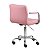 Cadeira Turquia Rosa em PU e Base Aranha Cromada - Imagem 4