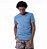 CAMISETA MESCLA MALHAS MYR LINHO AZUL STONE - Imagem 1