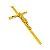 Cruz De Parede De Metal Dourada 15cm - Imagem 6
