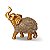 Escultura Mini Elefante Dourado Resina 10,5cm - Imagem 1