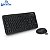 Teclado e Mouse Sem Fio Teclas Redondas Preto Usb - Imagem 1