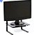 Suporte Para Monitor Ergonômico, Office, Conforto e Estabilidade, Preto com Vidro Fumê - Reliza - Imagem 3