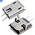 Connector Jack Mini Micro Usb 2-Pinos Tablet Pc Pad Charge Socket Female Dip Feet 2pin Dip Pcb - Imagem 1