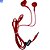 Fone De Ouvido Stereo Lelong Vermelho Com Borrachinhas Extras - LE-0233 - Imagem 1