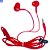 Fone De Ouvido Stereo Lelong Vermelho Com Borrachinhas Extras - LE-0233 - Imagem 4