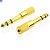 Plug Adaptador Gold P2 / P10 Stereo Para Fone De Ouvido - Imagem 5