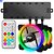 Cooler Fan RGB Gamer Aigo DR12 RGB - 4 em 1 Com Controle - Imagem 1
