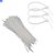 Abraçadeira Enforca Gato de Nylon 20cm X 2,5mm 100PCS - Branca - Imagem 1