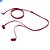 Fone de Ouvido Intra-Auricular Hp H100 In-ear Stereo Plug P2 3,5mm Vermelho - Imagem 2