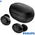 Fone De Ouvido Bluetooth Philips Tat1235Bk Preto Tws Com Microfone E Bateria De Até 18H, Resistente À Água Ipx5 - Imagem 1