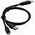 Cabo 2 USB A Macho x 1 Mini USB B Macho, Para HD Externo Portátil e Case de HD - Imagem 1