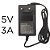 Fonte Compatível Notebook Positivo, 5V, 3A, STILO ONE XC3550, PN: 1500-02, Plug Preto 3.0mm x 1.0mm - Imagem 1