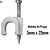 Pacote Fixa Fio Coaxial 8 Branco Com Prego 5mm x25mm Com 40 Peças - Imagem 1