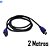 Cabo HDMI 2 Metros Reforçado Macho x Macho ( Dual Comp ) Ponta Azul - Imagem 1