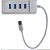HUB USB 3.0 4 Portas Super Speed 5GBps Slim com Indicador LED - Branco - Imagem 3