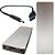 Case Externa Portatíl Para HD SSD M.2 SATA Em Alumínio Com Cabo USB-C/USB 3.1-Cinza - Imagem 1
