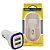Carregador Veicular Fast Charging Com Duas Portas USB 2.1A/ 1.0A - Branco / Azul Escuro - Imagem 1