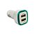 Carregador Veicular Fast Charging Com Duas Portas USB 2.1A/ 1.0A - Branco / Verde Escuro - Imagem 4