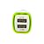 Carregador Veicular Fast Charging Com Duas Portas USB 2.1A/ 1.0A - Branco / Verde Claro - Imagem 3