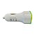 Carregador Veicular Fast Charging Com Duas Portas USB 2.1A/ 1.0A - Branco / Verde Claro - Imagem 4