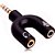 Adaptador de Audio Splitter P3 Headset Fone Microfone P2 Para P3 Audio KP-HM005 - Imagem 3
