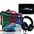 Kit Teclado e Mouse Gamer iluminação de LED e acabamento de Alumínio Com Headset e Mousepad - Imagem 1