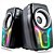 Caixa de Som Multimídia, LED RGB, Com 2 Canais, Para PC, Notebook, Amplificação 6W RMS, Knup, KP-RO804, Preta - Imagem 1