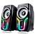 Caixa de Som Multimídia, LED RGB, Com 2 Canais, Para PC, Notebook, Amplificação 6W RMS, Knup, KP-RO804, Preta - Imagem 4