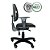 Cadeira Executiva Ergonômica-1910 Backsystem NR17 da ABNT Com Regulagem de Braço, Cor Tecido Preto (J.serrano ) - Imagem 4