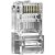 Plug Conector RJ45 Conex 1000 RJ45 CAT6 Gigabit Intelbras- (Pacote Com 50 Unidades) - Imagem 4