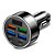 Carregador Veicular Fast Charging Com 4 Portas USB 3.1A, Duas Portas USB-C e Display Digital - Preto - Imagem 1