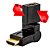 Adaptador HDMI Macho x HDMI Fêmea Dobrável em 180° e Rotativo em 360° - Preto - Imagem 2