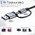 HUB USB 7 Em 1 Com Duas Saídas, Cinco Portas USB, 1 Entrada Para Cartão e Uma Para Aúdio - Cinza - Imagem 4