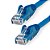 Cabo de Rede CAT6, Patch Cord 0.5 Metros, CAT605BL, PlusCable - Azul - Imagem 1