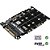 Placa Adadptadora 2 em 1, M.2 NVMe e M.2 SATA Para SSD U.2 - SFF-8639 - Imagem 1